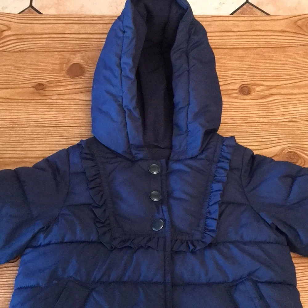 Baby gap navy blue winter fall puffer jacket‎ kids unisex